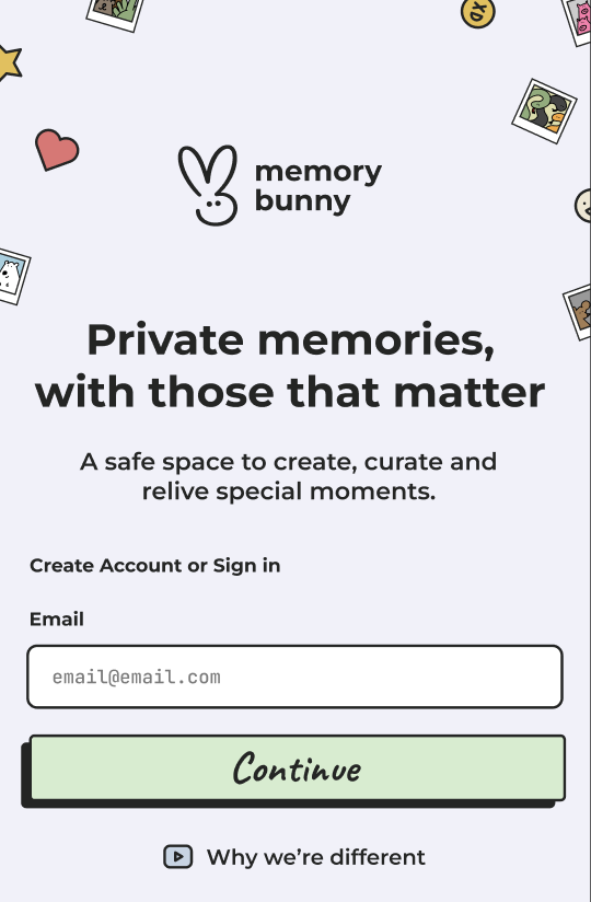 Memory Bunny app on iPhone